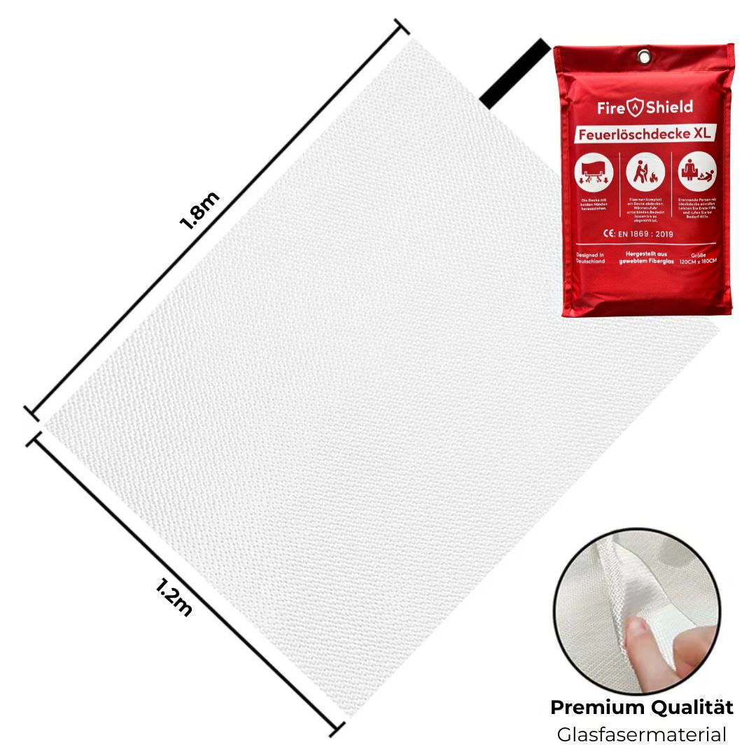 FireShield - 3-Sekunden Notfall-XL Löschdecke
