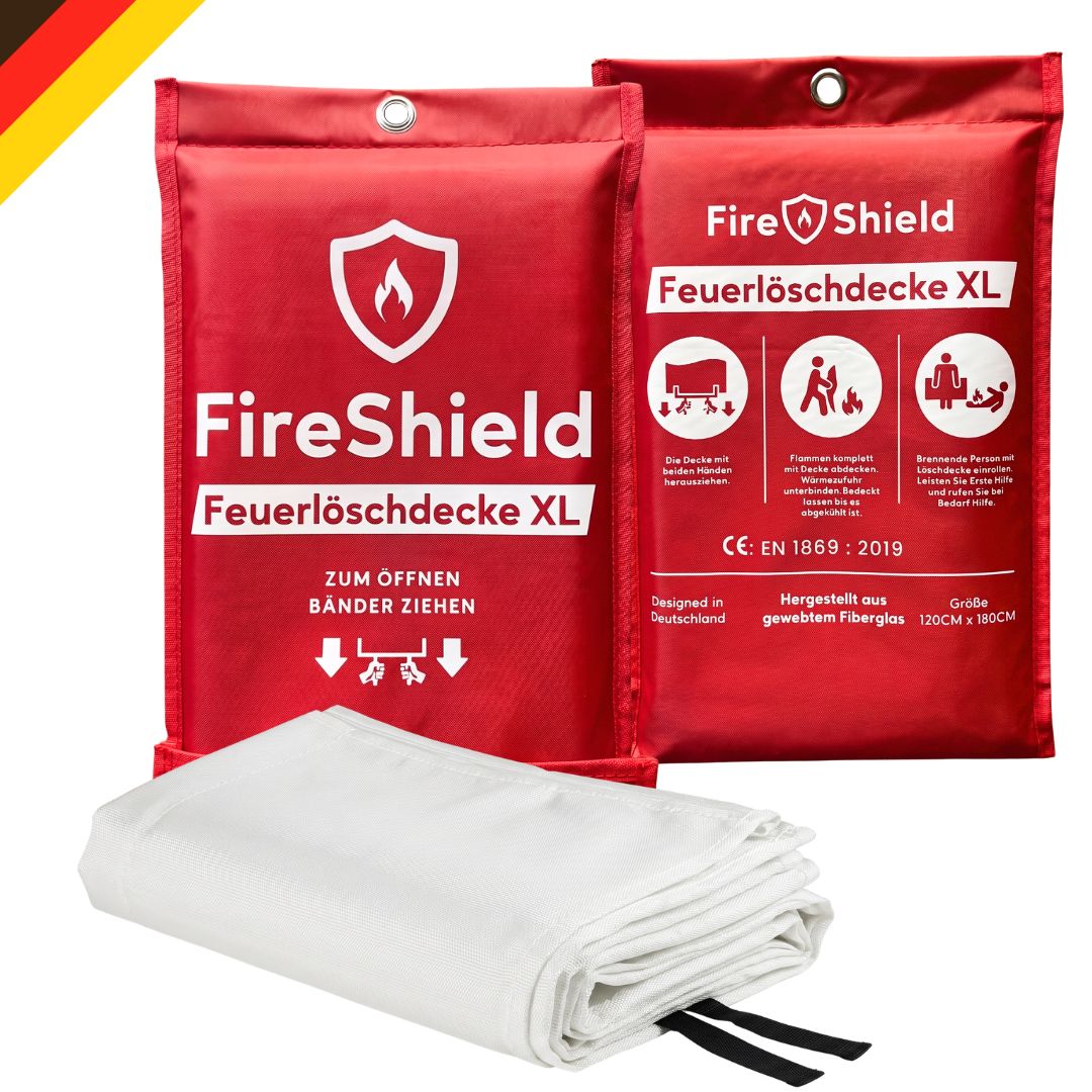 FireShield - 3-Sekunden Notfall-XL Löschdecke