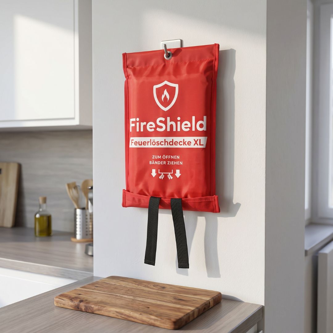 FireShield - 3-Sekunden Notfall-XL Löschdecke